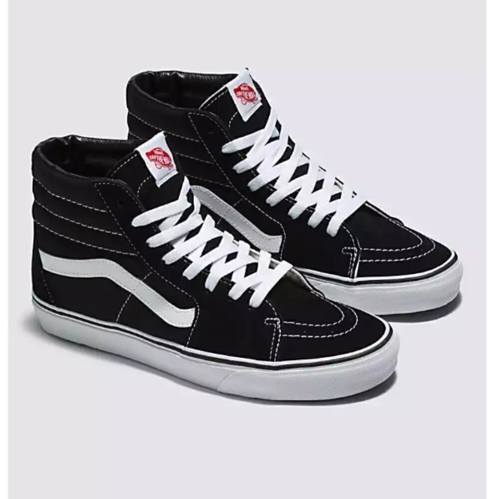 EC Vans Black and White SK8-HI SHOE - Size 5